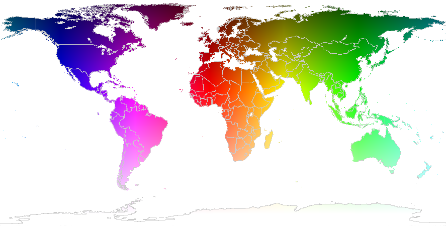 colored worldmap